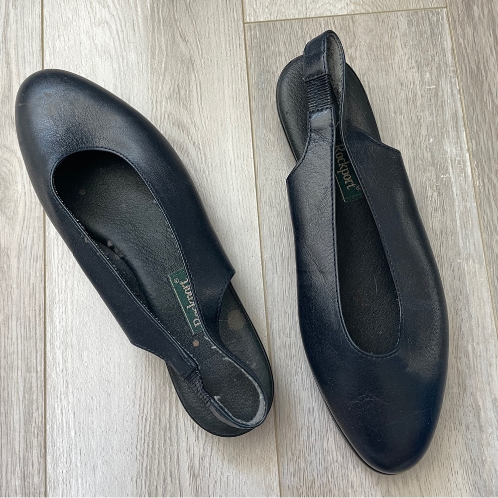 Rockport Black Leather Slingback Sandals